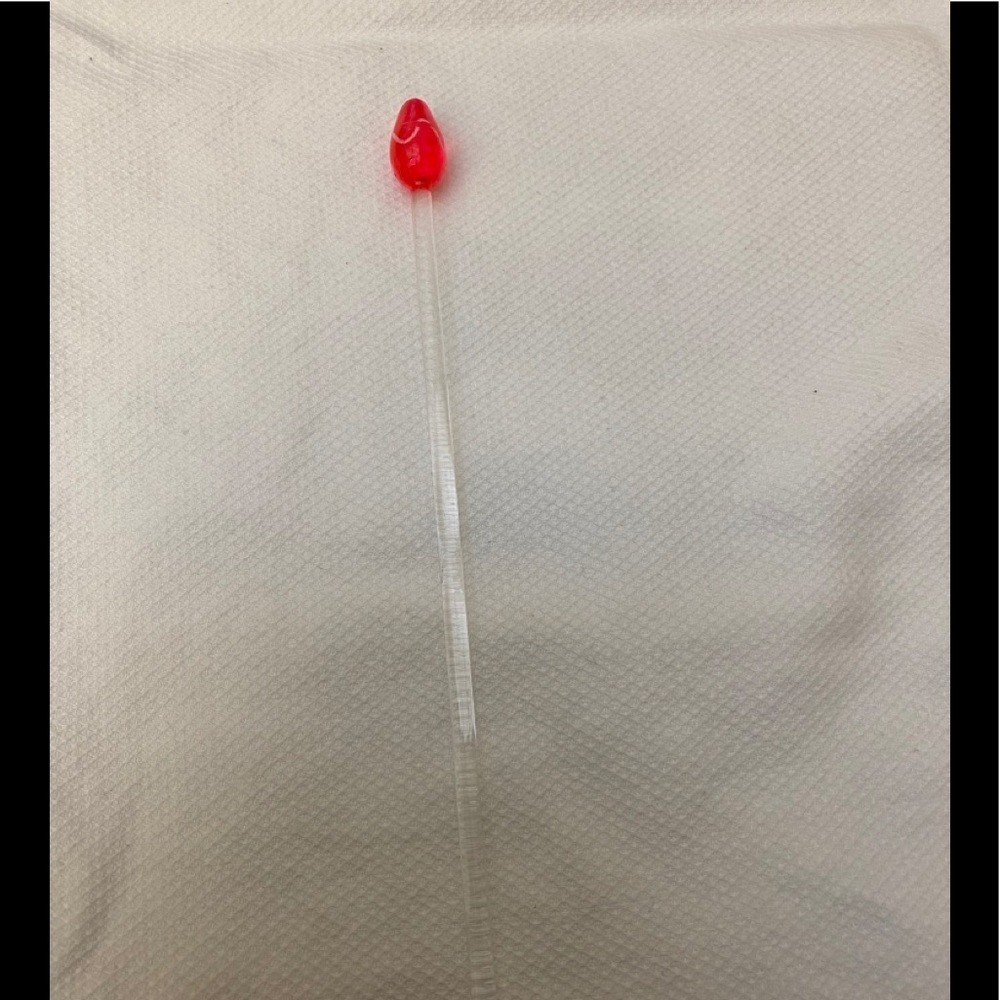 🔵4/$20 “EGG” Princess House Glass Swizzle Stick Stirrer NEW